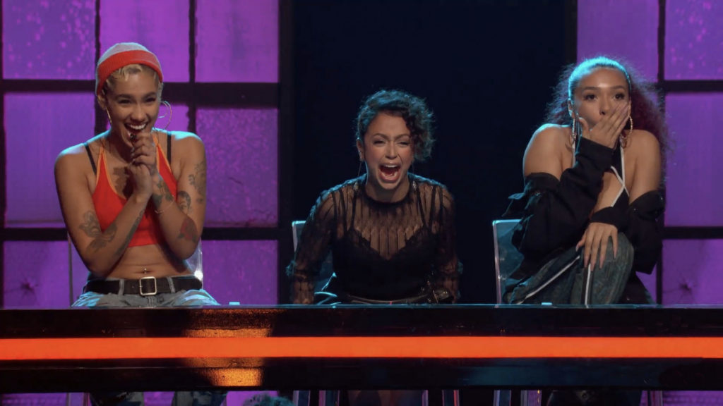 Liza and guest judges react