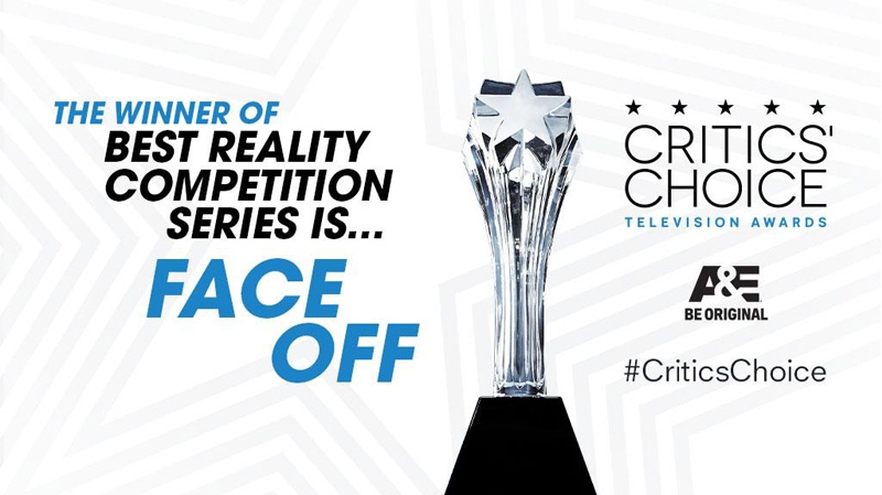 Face Off wins the Critics Choice award as Best Reality Competition