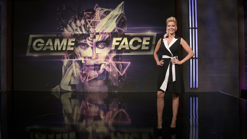 McKenzie Westmore in front of Game Face logo